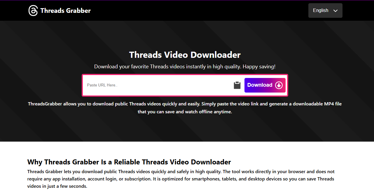 Downloading Threads video